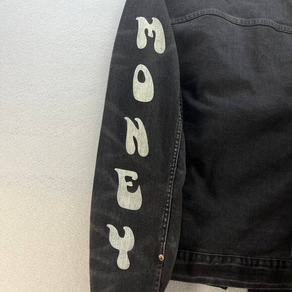 AE X Young Money Unisex Black Denim Jacket - Picture 11 of 15